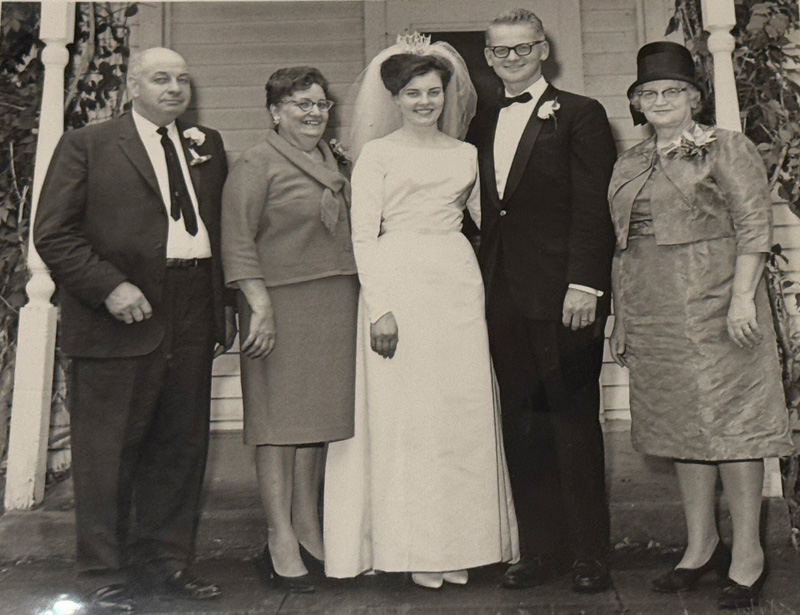 Arlo and Mary Helen (Matt) Schmitt and their parents. From left to right: Arthur and Alberta Matt, Mary Helen, Arlo, and Christina Schmitt. Photo submitted