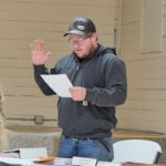 Jeremy Hanson is sworn in as a new Canton City Council member. Photo by Ben Bisbach