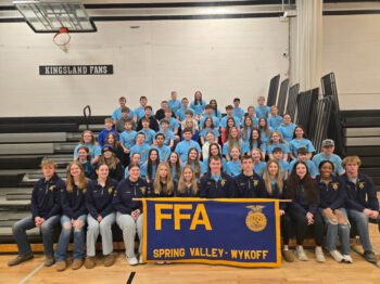 Left to right, first row: Cody Howard, Gretchen Hubka, Mylah Montgomery, Ashley Lange, Hailee Warren, Lydia Redman, Seth Howard, Gavin Hubka, Alexis Klomps, Vaira Merkel, Chantle Reiland, Zach Reiland. Second row: Maddie Horton, Mattie Johnson, Adelyn Zweibohmer, Hadley Knode, Kyra Betts, Kendyl Howard, Audrey Montgomery, Hailey Runck, Hailey Danielson, Harper Braun, Lakin Tart, Bently Himli. Third row: Payton Berken, Taylor Schroeder , Carson Smith, Prince Dunbar, Eli Schmidt, Kinley Merkel, Halli Frank, Bennet Knode, Olivia Gilbert, Lily Wilson. Fourth row: Aiden Stier, Rylee Warren, Tate Rasmussen, Max Snitker, Eloise Miller, Kesley Hunemuller, Maddy Montgomery, Hadleigh Forland, Audrina Opseth, Esme Miller-Rubin. Fifth row: Sawyer Willford, Kaleb Rainey, Jacob Musel, Cohen Braun, Karson Schmidt, Kypton Mensink, Charlee Warren, Bryson Zweibohmer. Sixth Row: Max Erdman, Ira Schmidt, Steven Moore, Landan Hunemuller, Skylar Lentz, Lucas Lipkie, Blake Krahn. Seventh Row: Ondrej Remes, Macie Rasmussen. Not pictured: Carson Wolfgram, Parker Johnson, Sam Howard, Emma Howard, Jaelee Hagstrom, Kaylie Betts, Hadlee Lanning, KD Reiland, Kennedy Fenton, Kellen Slifka, Serenity Turner, Reeyin Lanning, Easton Johnson, Jude Slifka, Mason Klomps, Emma Haddad and Tristen Ferguson. Photo submitted
