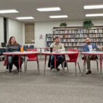 Houston School Board from left to right: Student Rep. Grayden Beckman, Superintendent Mary Morem, Nickki Johnson, Chair Josh Norlien, Mark Swenson, Mimi Carlson and Lisa Schultz. Arlin Peterson and Steven Walters were absent. Photo by Wanda Hanson