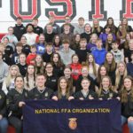 LeRoy-Ostrander FFA Chapter, left to right, front row: Mrs. Tiffany Timm, Benita Nolt, Gabe Nagel, Kaci McKenzie, Catrina Main, Mabel Johnson, Brooke Jasper. Second row: Chloe O’Bannon, Maci Guttormson, Natalie Bunne, Audrey Main, Vivien Main, RyleeAnn Kleeberger, Brittany Tucke, Hannah Drees. Third row: Carter Sweeney, Tierney Schulte, Tessa Lewison, Raelee Felper, Cyndi Norby, Keatyn Stockdale, Leah Leason, Carter Emerson. Fourth row: Gavin Roe, Wyatt West, Isaac Kiefer, Calvin Kiefer, Grayson Stockdale, Xavier Lauseng, Logan Drees, Lincoln Lunning, Ally Siskow-Hoefs. Fifth row: Emma Miller, Ella Johnson, Ruby Evans, Savannah Emerson, Mia Nagel, Ayla Reburn, Kendra Groth, Hailey Drees. Sixth row: Evelyn Nelson, Isiah Williams, Max Reburn, Carson Roe, Candace Hanson, Kirah Plagman, Azayla Dahl. Top row: Brayden Schaefer, Ethan Lunning, Tyler Farlinger, Jackson Siskow, Logan Diemer, Miranda Nagel, Maria Almaraz-Nolt, Kim Volkart. Photo submitted