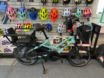 Tern HSD P5I is a cargo bike available at Decorah Bicycles is made by a small family-like company. Photo by Wanda Hanson