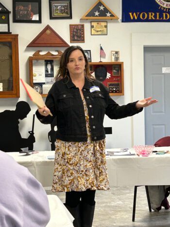 Executive Director Stephanie Eggert recapped the Chamber activities in 2024. Photo by Wanda Hanson