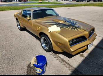 Justin Jones’ own gold 1978 Trans Am will lead the parade of cars to the veterans home after the car show. Photo submitted