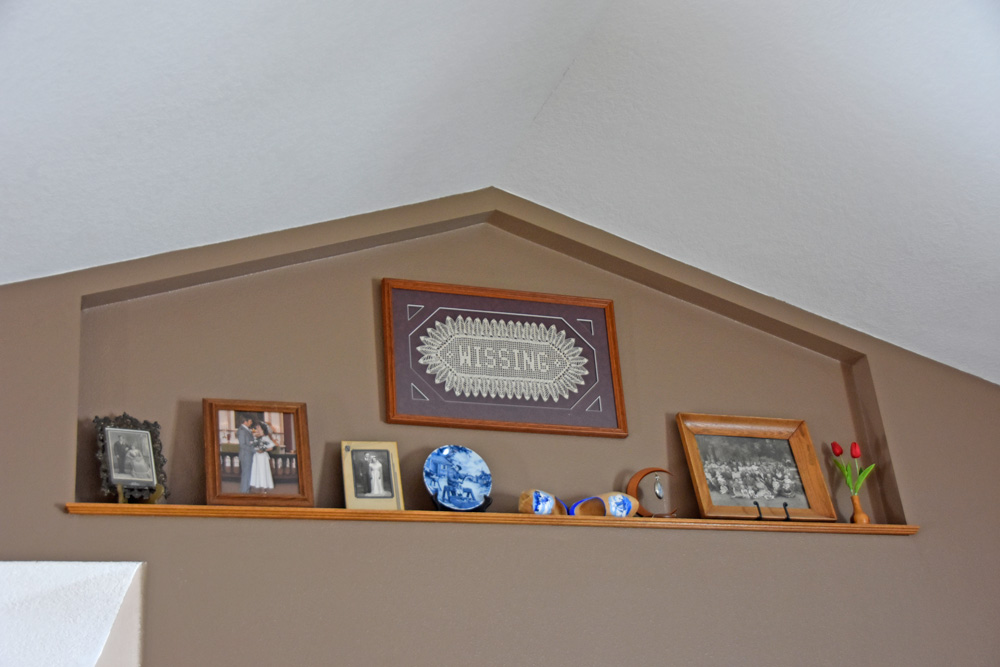 Family memorable on display in the Wissing’s living room. Photo by Charlene Corson Selbee