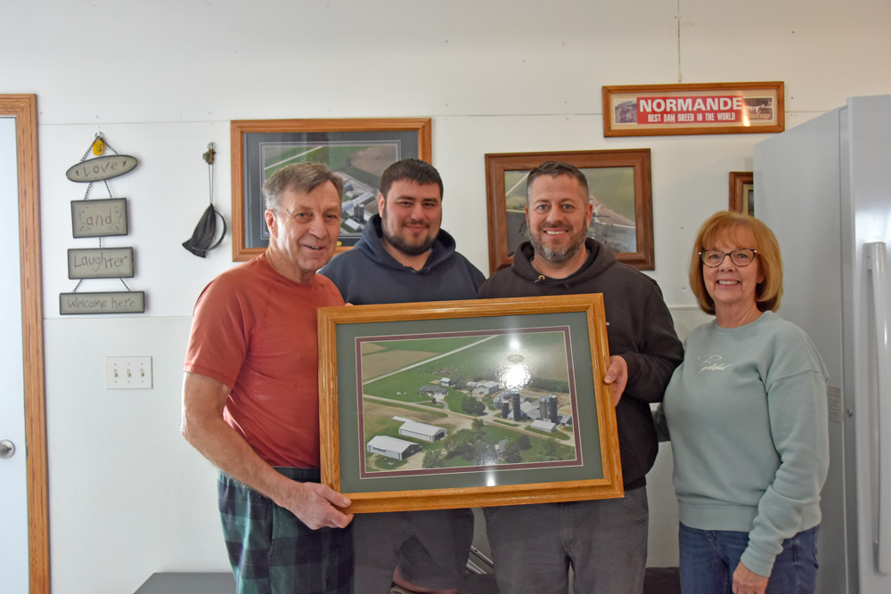 From left to right, Dean Wissing, Cody Erickson, Brian Erickson, and Sharon Wissing. Photo by Charlene Corson Selbee