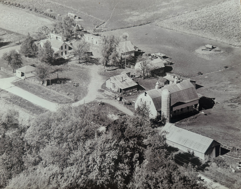Historic picture of the Wissing farm established in 1870. The barn on the right side is still standing on the Wissing farm near Greenleafton. Photo submitted