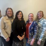 Librarians from all five Houston County libraries, along with the Southeastern Libraries Cooperating (SELCO) Executive Director, presented their 2024 annual report to the the Houston County Commission on Tuesday, April 14. Pictured from left to right the directors: Beth Peterson-Lee (Houston Library), Gina Herman (Hokah Library director), Stephanie Eggert (Caledonia Library), Jess Witkins (La Crescent Library), Jana Halverson (Spring Grove Library), and Krista Ross (SELCO executive director) Photo by Charlene Corson Selbee