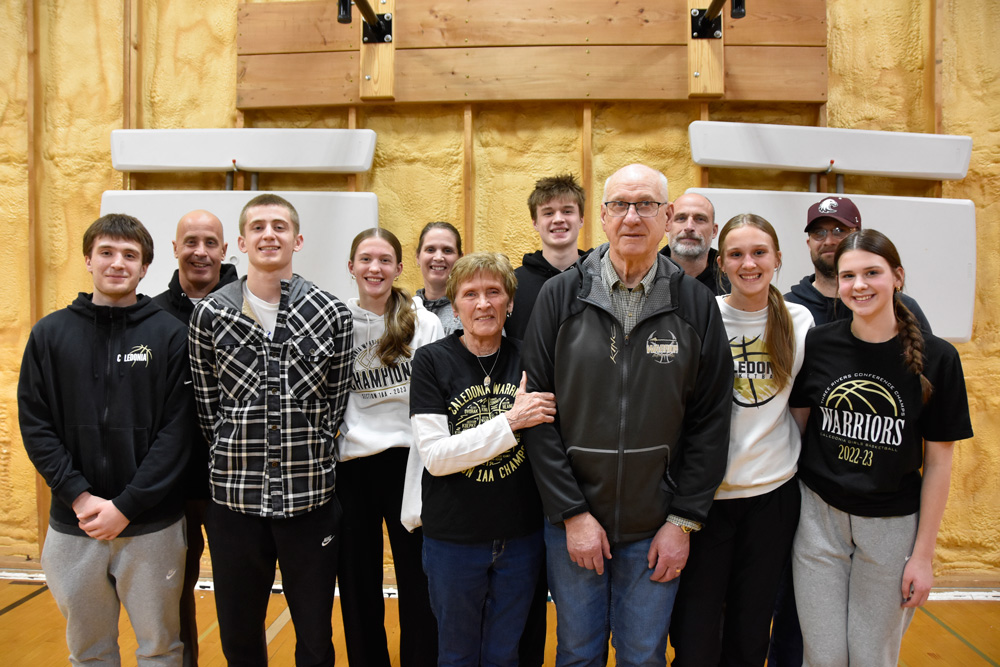 The King family gets together in Caledonia at Coach Brad’s home court. Photo by Charlene Corson Selbee
