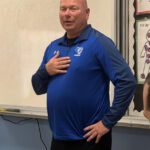 Mabel-Canton Athletic Director Lonnie Morken on behalf of the school recommends that the board approve the cooperative sports agreement with Spring Grove School for one more year. Photo by Charlene Corson Selbee