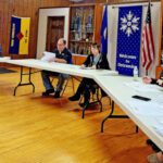 Ostrander City Council members discuss the city’s cannabis ordinance during their regular meeting on April 1. Photo by Zech Sindt