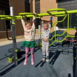 Layni Vix and Tye Anderson playing on the EC playground at R-P Schools. Photo submitted