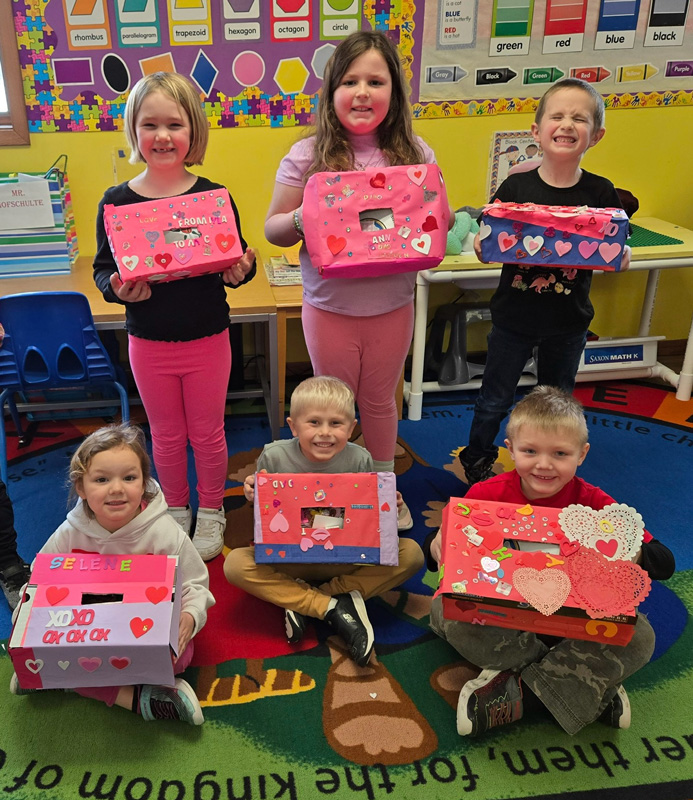 K-first grade Valentine boxes. Photo submitted