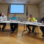Canton city councilors discuss the potential for property inspections. From left to right: Jen Dowling, George Hafner, Jason Magnuson, Mayor Kristy Ziegler, Jeremy Hanson, Clerk Anne Koliha, Public Works Director Jon Nordsving. Not pictured: Jim Davis. Photo by Ben Bisbach