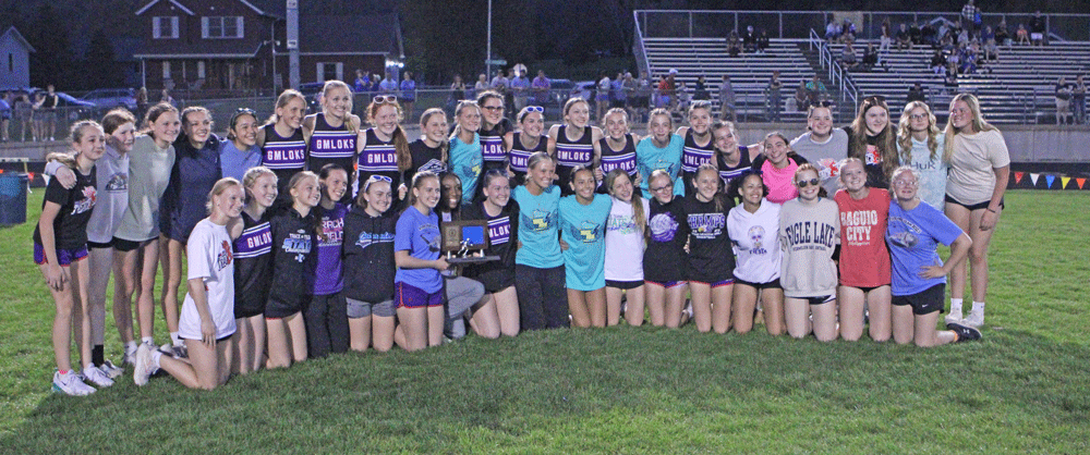 For the sixth straight (competed) year, GMLOKS girls track and field is the 1A True Team champion. Coached by Aaron Thauwald, they beat nearest for Cotter/Hope Lutheran narrowly 1160.5 to 1156.5. Photo by Paul Trende