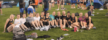 A good chunk of the LFCMC girls track and field team pose after the 1A True Team event. Lori Anderson’s group took third, but made state via Wild Card. It is their 8th straight time making state. Photo by Paul Trende