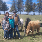 The Burroughs family with their small herd of cattle. Photo by Hannah Wingert