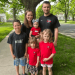 The Fenskes (Eli, 10; Emilie; Lily, 4; Josie, 6; and Noah) enjoy spending time together and all work to make Fenske’s IBA successful. Photo by Wanda Hanson