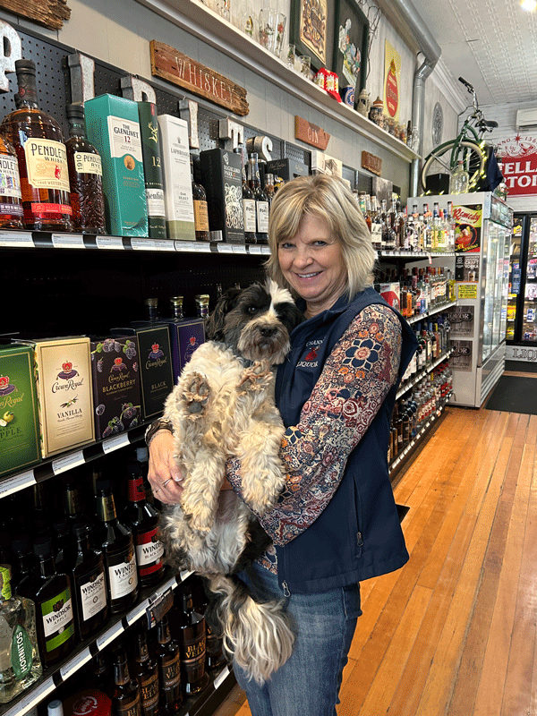Lori and Oakley are waiting to greet you at Granny’s Liquor. Oakley, a Tibetan Terrier, has lived at Granny’s Liquor since the business began; be sure to stop in and visit Oakley!