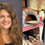 Left, Extension educator DeeDee LeMier discusses agritourism. Right, one example of Minnesota agritourism is the Pleasant Grove Pizza Farm in Waseca. Photos submitted