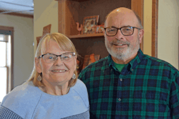 Third generation of Hazel family farmers, Brian and Judy Hazel.