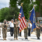 The Mabel American Legion Post 299 leads the Laura Days parade. Photo by Charlene Corson Selbee