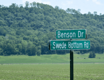 Benson Drive meets Swede Bottom Road. Photo by Lee Epps