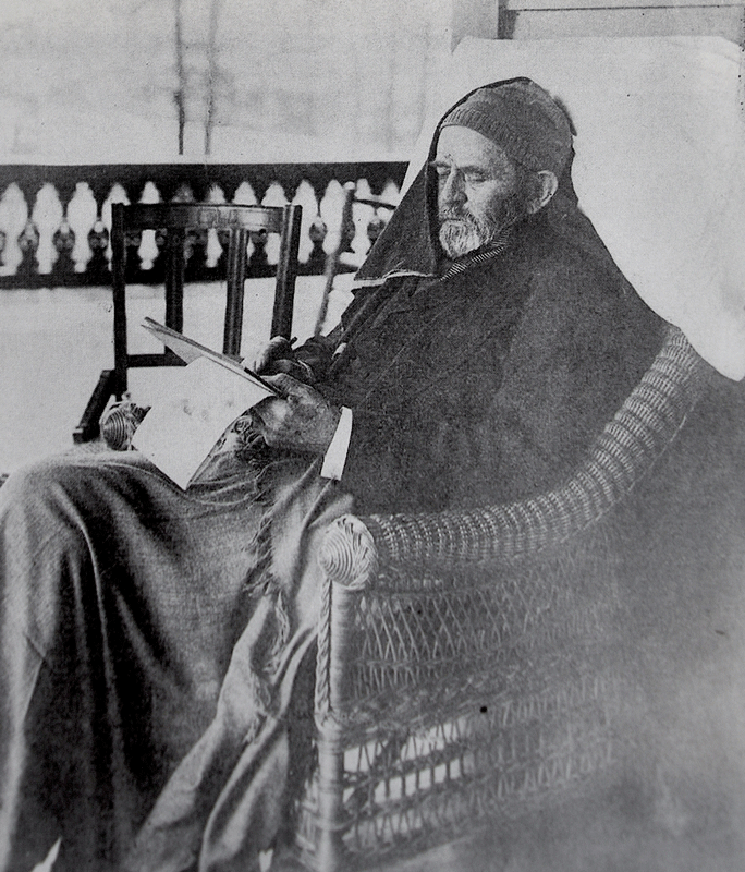 The last photograph of U. S. Grant shows him writing his memoirs just weeks before his death from cancer in 1885. Photo courtesy of La Crosse Public Library