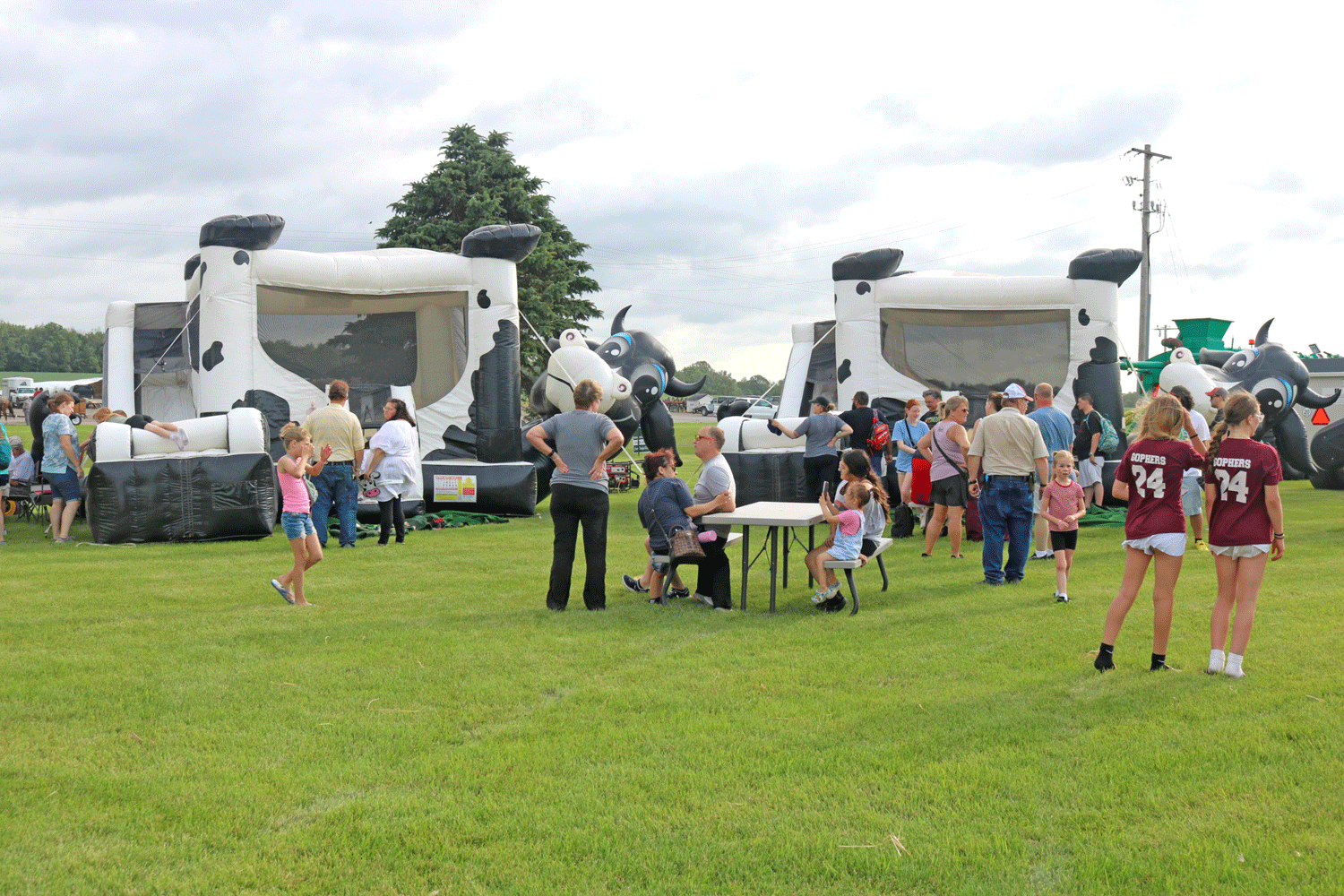 A cow bounce house was fitting during Olmsted County Breakfast on the Farm on June 21, 2025. Photo by Barb Jeffers