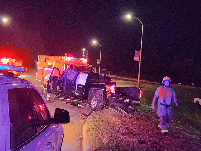 Minnesota State Patrol, Preston Ambulance, and Preston Fire Department responded to an accident on Highway 52 on Friday, August 8, 2025, at 1:25 a.m. Photo submitted