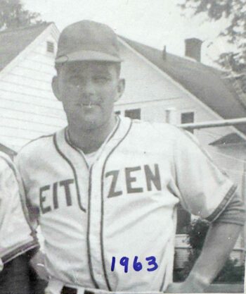 Bob Meiners suited up with the Eitzen baseball team in 1963. Photo submitted