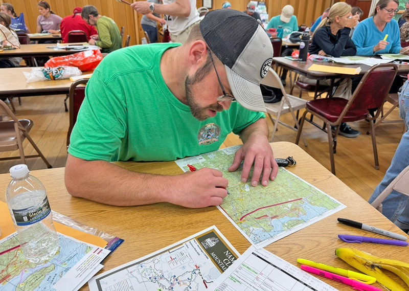 Josh and Carin working on their navigation plan prior to the race. Photos submitted
