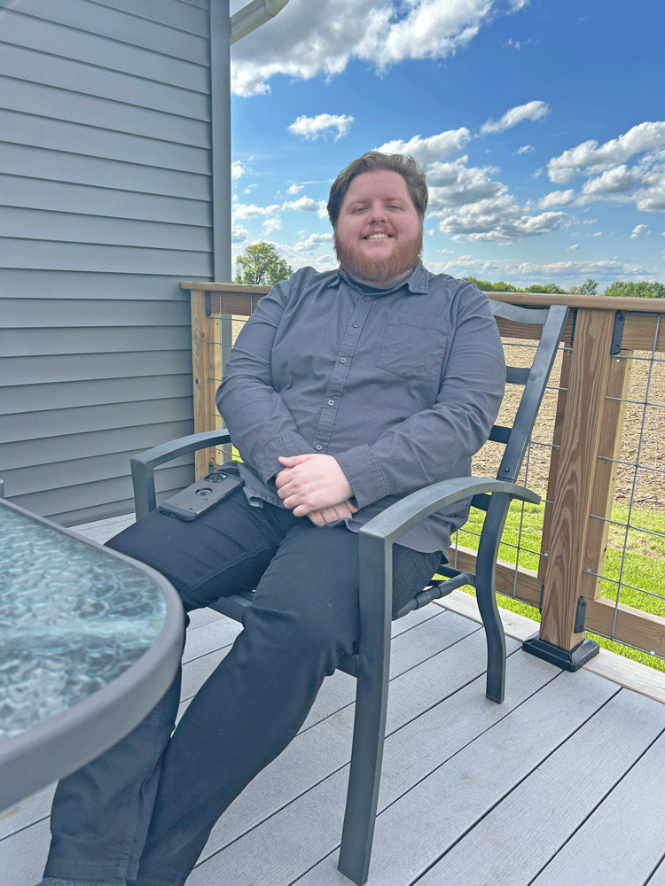 Dylin relaxes at his parents’ home in Fountain and discusses his second album. Photo by Wanda Hanson