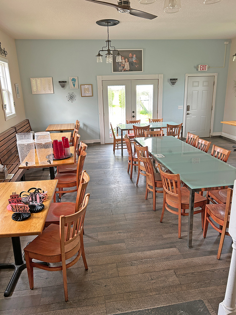 The private back room at Estelle’s seats 35 people.