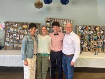 Parents Amanda (left) and Jason (right), with their children Olivia and Landon, have owned and operated the Fillmore County Journal since February 2009. Photo submitted