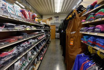 Looking for coveralls, western-style shirts, or t-shirts? Look no further than Village Farm and Home in Mabel, Minn. Photo by Charlene Corson Selbee