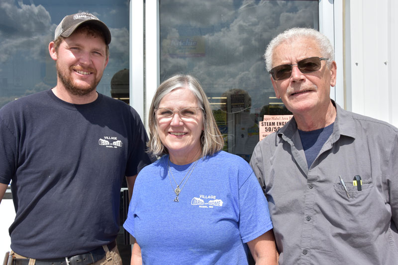 Owners of Mabel’s Village Farm and Home: Joan and Kevin Manning with their son Noah Manning. Photo by Charlene Corson Selbee