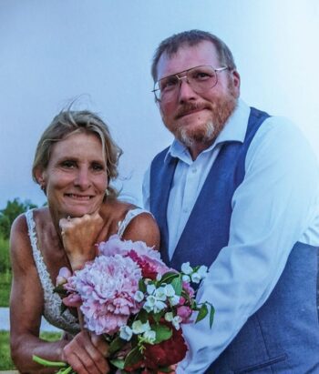 On their wedding day, Melissa and Daryn McGowan united not only their lives but their Holstein and Jersey cows, in addition all the flower bouquets were put together by the bride! Photo submitted