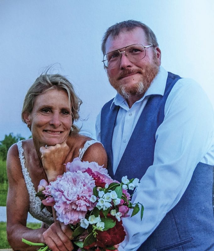 On their wedding day, Melissa and Daryn McGowan united not only their lives but their Holstein and Jersey cows, in addition all the flower bouquets were put together by the bride! Photo submitted