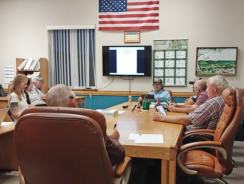 The Rushford Village Council at the September 16 meeting. Photo by Kirsten Zoellner