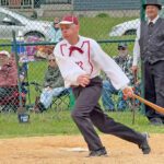 In vintage baseball, players do not use gloves, only one ball is used for the entire game, and the bat is a round wooden stick with a maximum diameter of 2.5 inches. Photo submitted