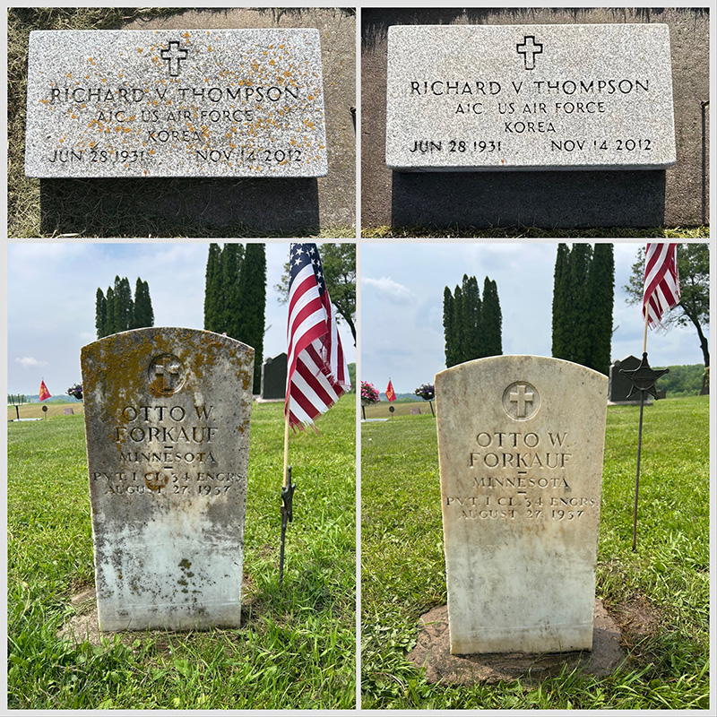 Before and after pictures of work done by Gabby, her husband John and daughter Paisley. Photo submitted