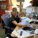 Holly hard at work at her Wieser Septic job. Photo by Wanda Hanson