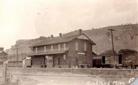 Southern Minnesota Depot in Rushford in the early 1900s.Photo submitted by Preston Colbenson