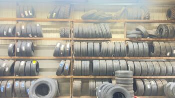 Every direction to you look, you are sure to see tires. Photo by Charlene Corson Selbee