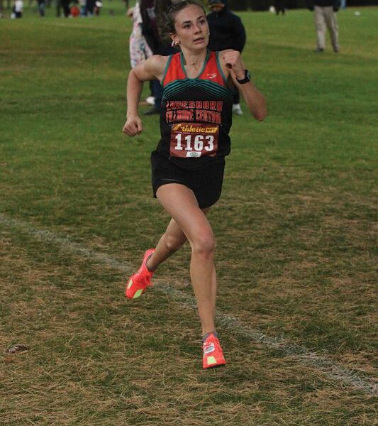 Lanesboro/Fillmore Central’s Autumn Rakosnik took on the Class A state cross-country meet. The sophomore took an impressive 11th place in a faster time than last year’s 9th place finish. Photo by Paul Trende