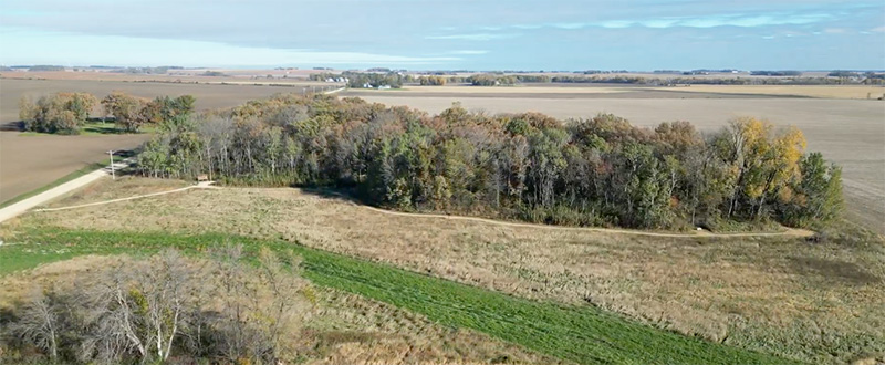 A drone photo of the preserve. Photo submitted