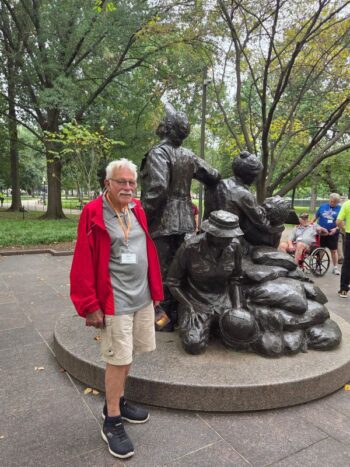 Mike Lane at the Vietnam Women’s Memorial.