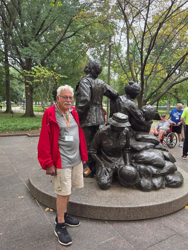 Mike Lane at the Vietnam Women’s Memorial.