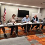 Lanesboro School Board from left to right: Steve Storhoff, Sarah Peterson, Chair Steve Snyder, Mark Holmen, Kevin Horihan and Lucas Bergo. Photo by Wanda Hanson